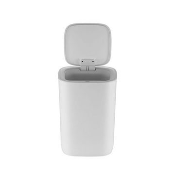 PROREGAL® Mülleimer Moderner quadratischer Abfalleimer mit Smart Sensor, 12L, Weiß
