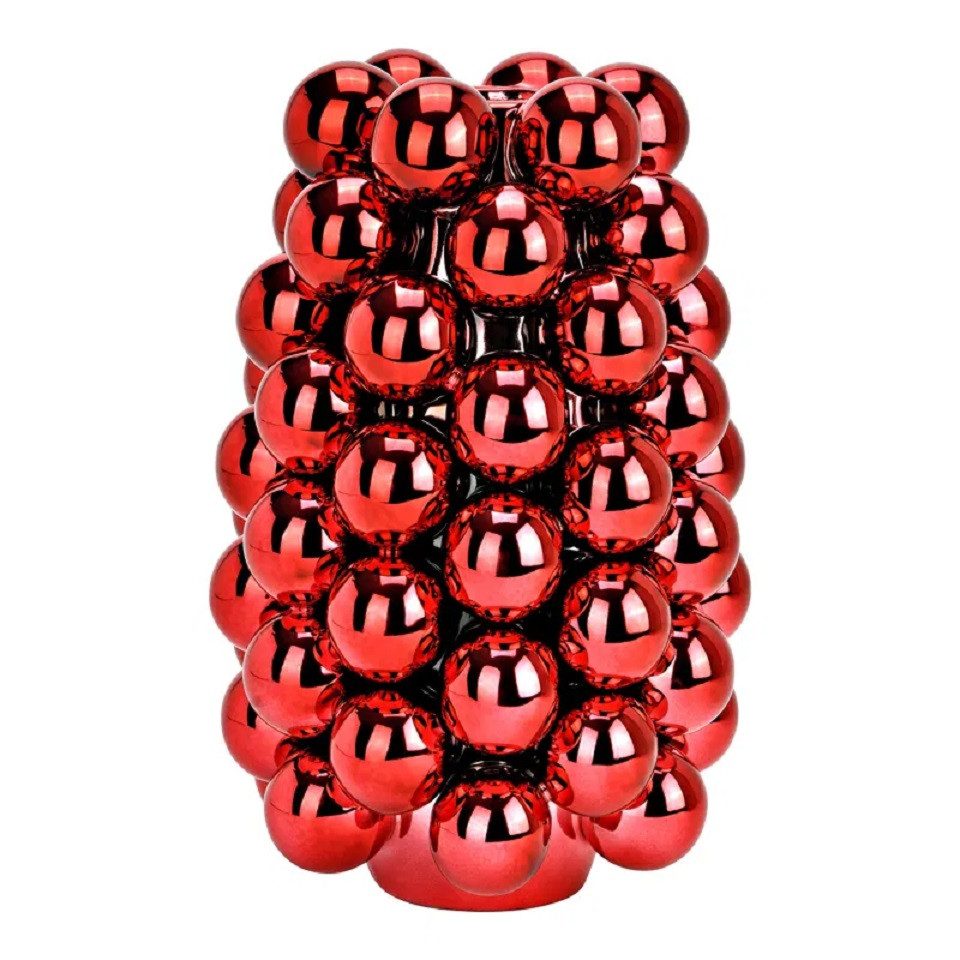 Interdesign24 Dekovase Bubble Porzellan Rot günstig online kaufen