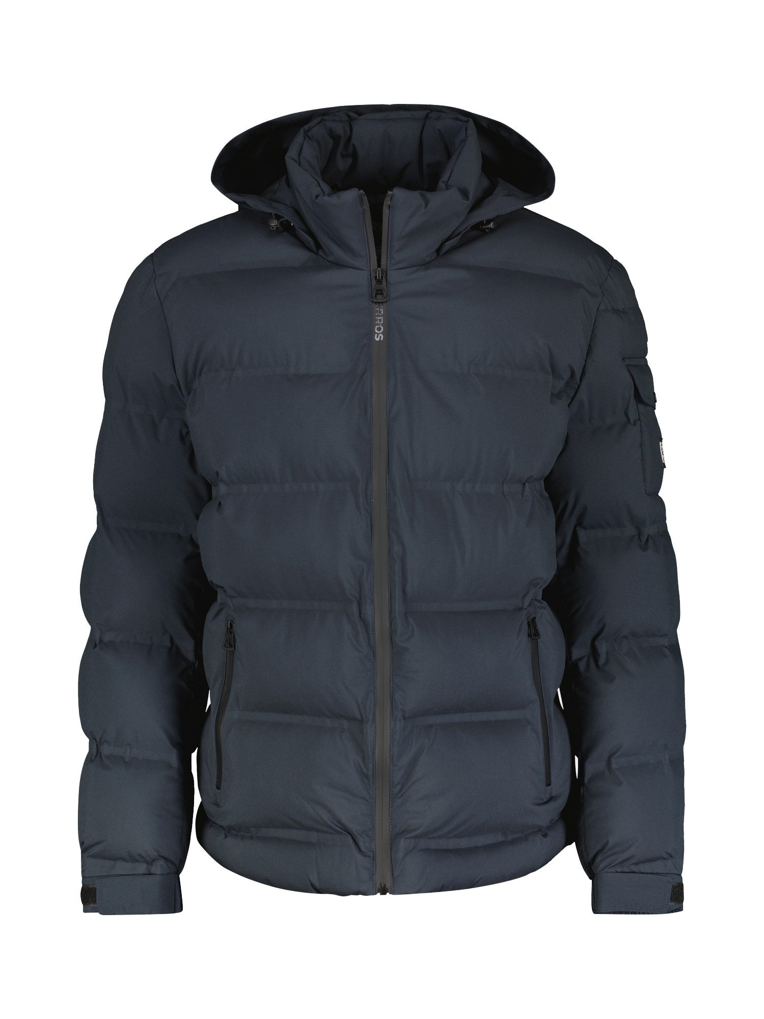 Steppjacke Warm gefütterter Steppblouson mit versteckter Kapuze