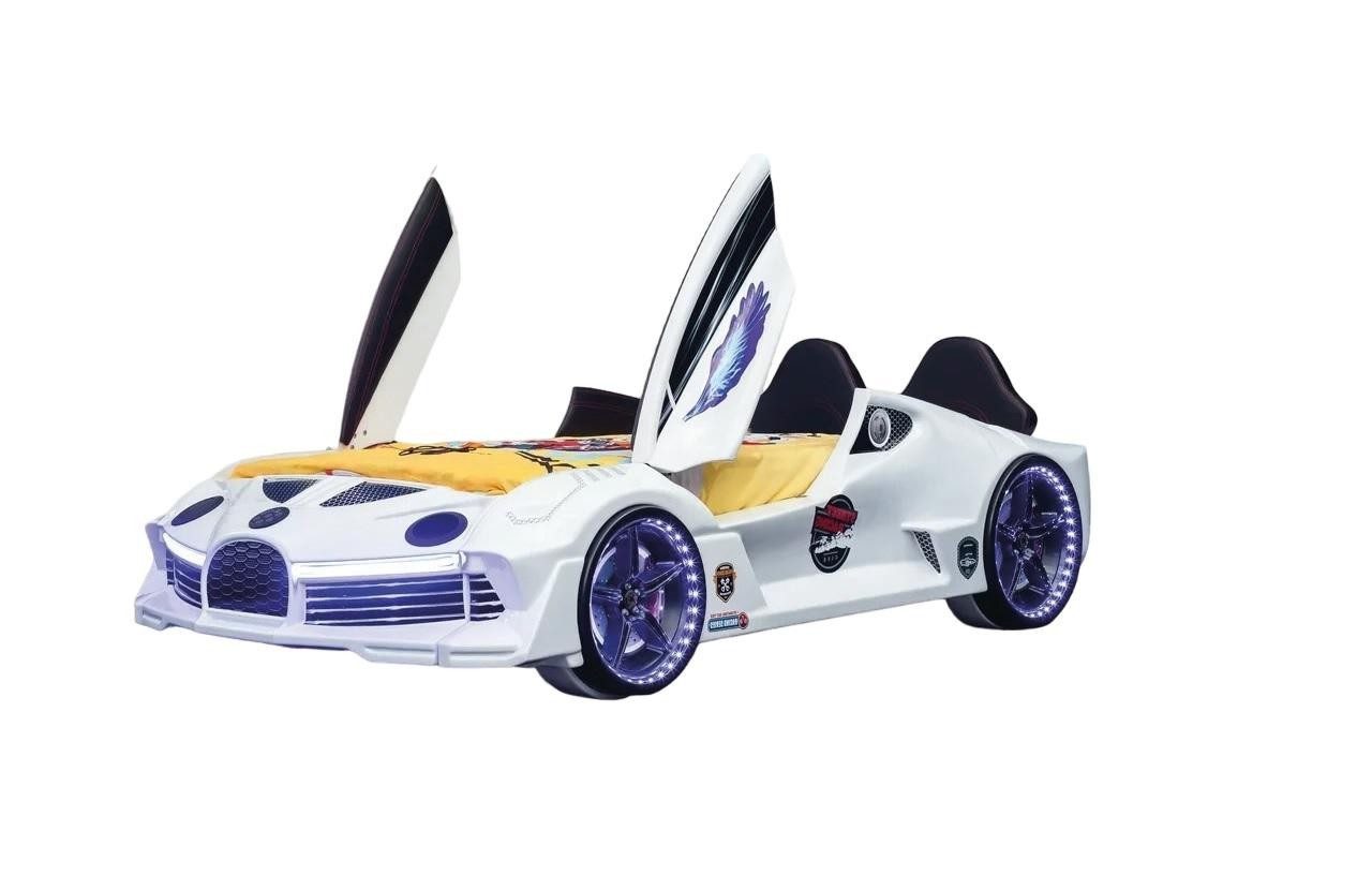 Xlmoebel Autobett Rennwagen Bett von XLMOEBEL aus Holz mit LED-Beleuchtung (Bett, Rennwagen Bett), Made in Europa