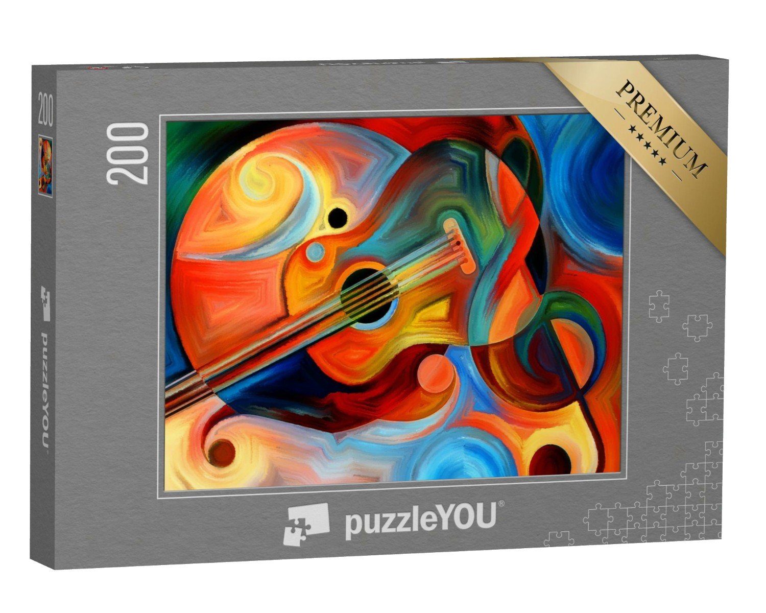 puzzleYOU Puzzle Abstrakte Malerei: Musik und Rhythmus, 48 Puzzleteile,  puzzleYOU-Kollektionen Gemälde, Kunst & Fantasy