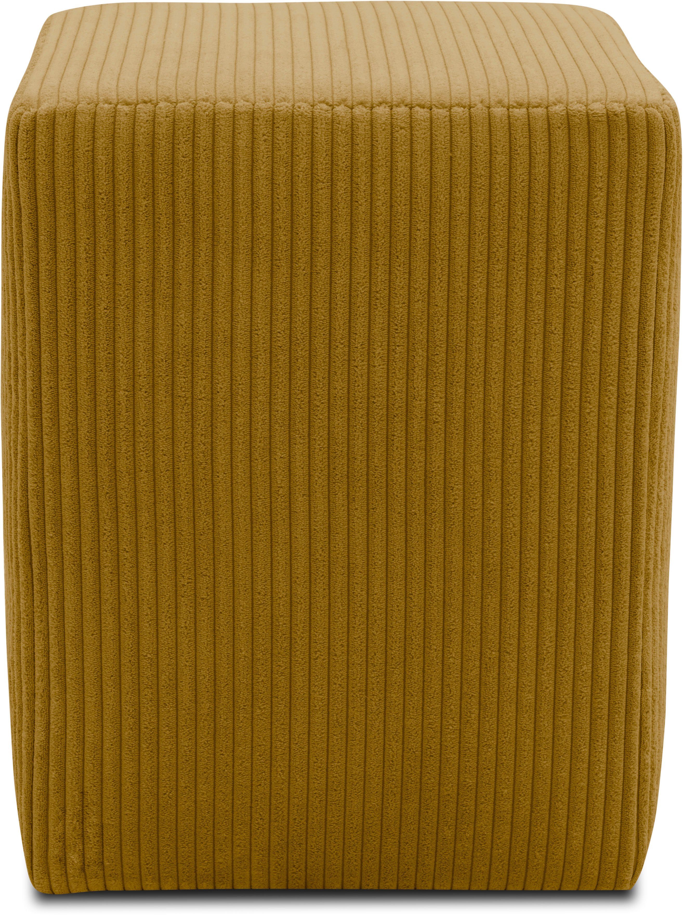 DOMO collection Polsterhocker 700012 B/T/H: 38/38/47 cm, in 2 Wochen lieferbar, in vielen Farben, Cord und Feinstruktur