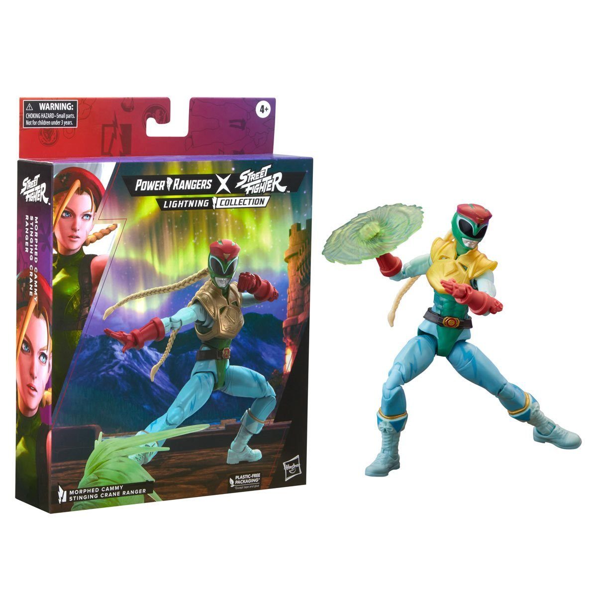 Hasbro Actionfigur Power Rangers X Street Fighter Morphed Cammy Stinging Crane Ranger Set