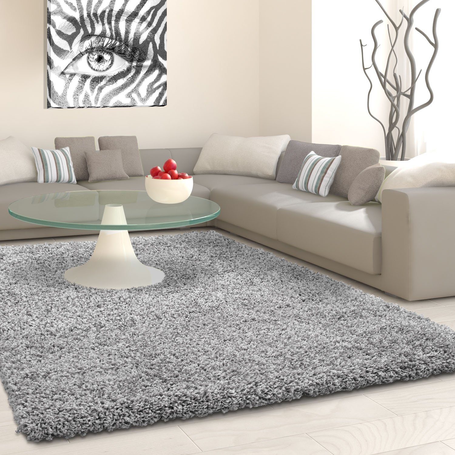 Ayyildiz Teppiche Hochflor-Teppich Life Shaggy 1500, auch als Läufer und in Rund erhältlich, rechteckig, Höhe: 30 mm, Langflor, uni, große Farb- und Größenauswahl. Wohnzimmer, alle Räume