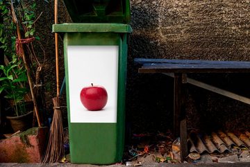 MuchoWow Wandsticker Apfel - Obst - Rot (1 St), Mülleimer-aufkleber, Mülltonne, Sticker, Container, Abfalbehälter