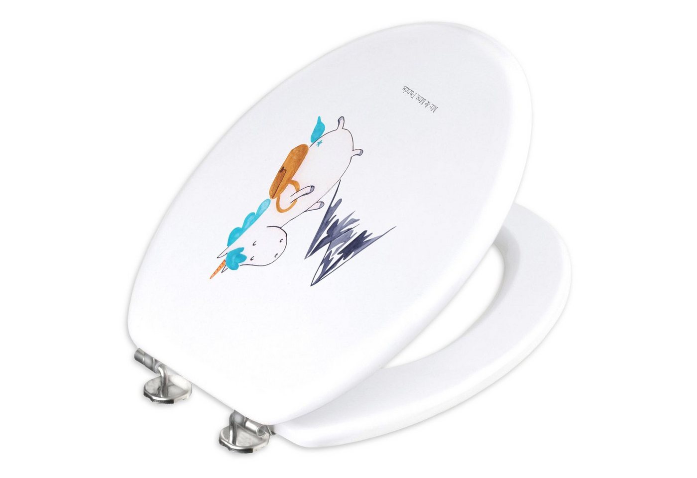 Thumbnail - Mr. & Mrs. Panda WC-Sitz Einhorn Bergsteiger - Weiß - Geschenk, Klodeckel, Weltreise, Einhörne (Packung, 1-St., Motiv WC...