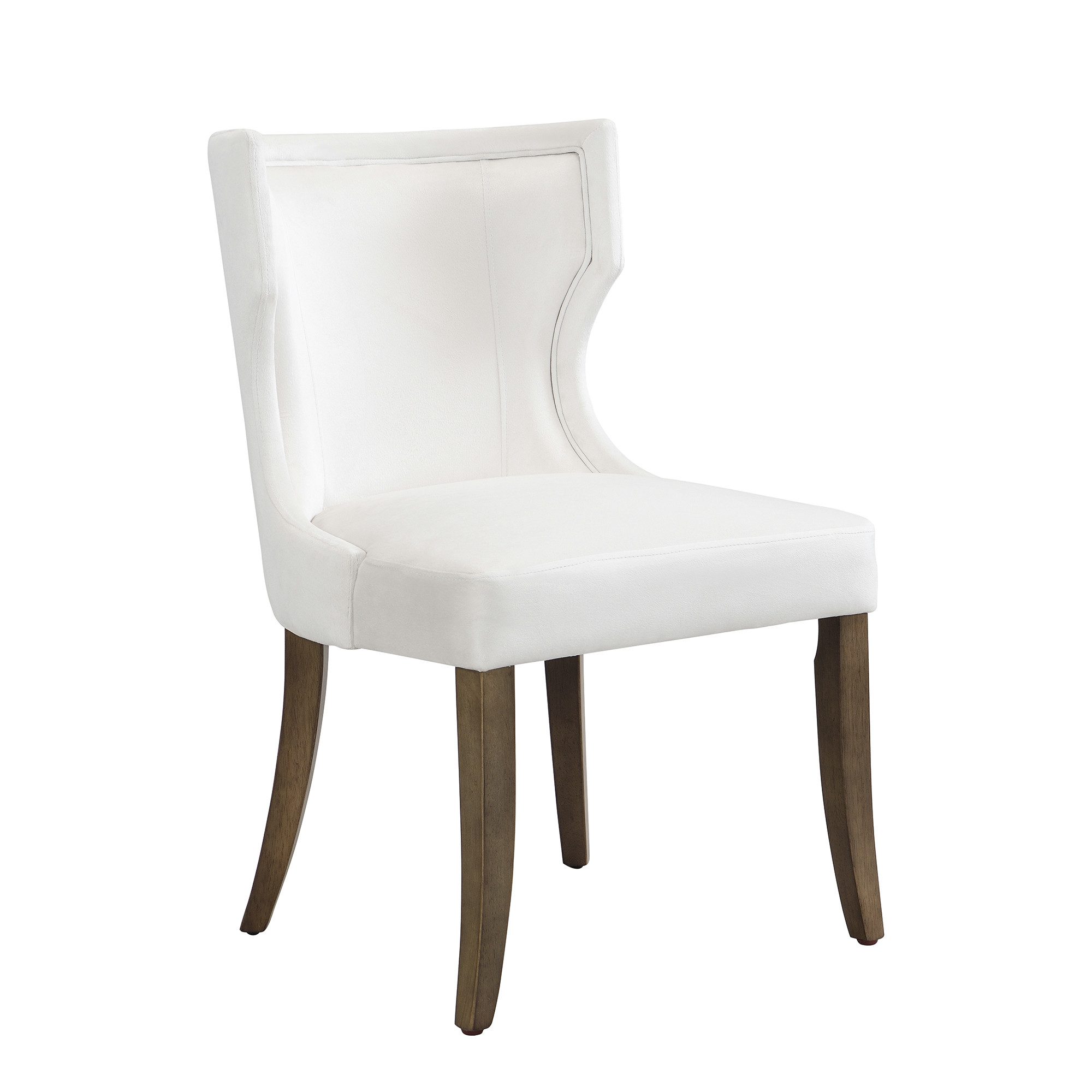 Esszimmerstuhl 2er-Set Küchenstuhl aus Samt, mit Beinen aus Massivholz, Beige