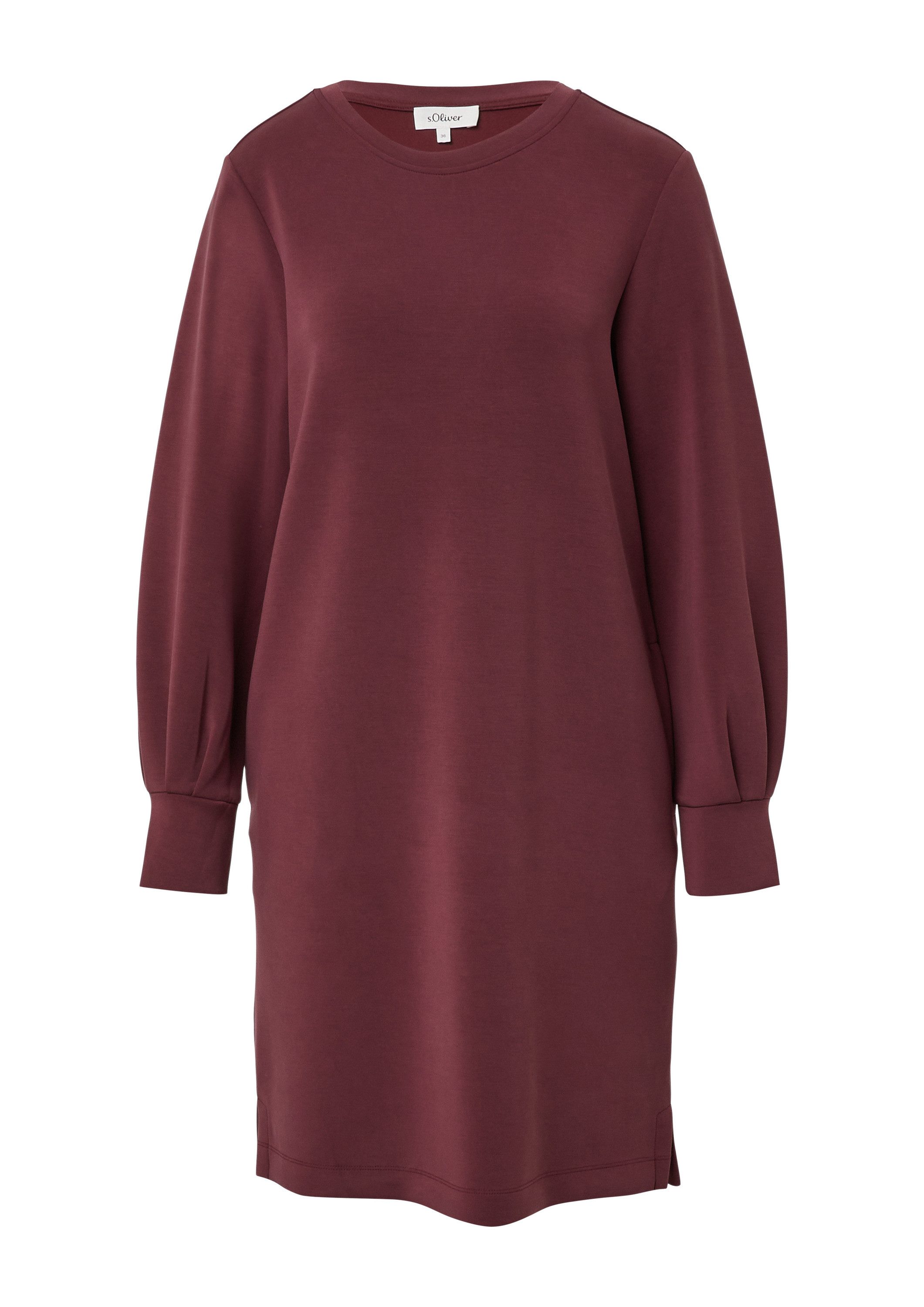s.Oliver Midikleid Kleid Scuba-Kleid mit weitem Arm und Eingrifftaschen günstig online kaufen
