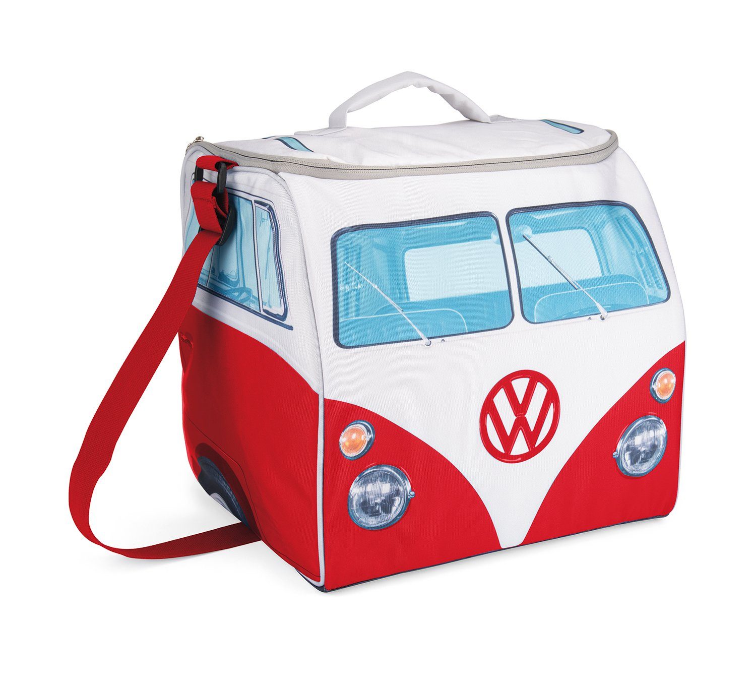 VW Collection by BRISA Kühltasche Volkswagen Thermotasche im T1 Bulli Bus Design, 30 l, vollisolierte Picknicktasche, 30 Liter