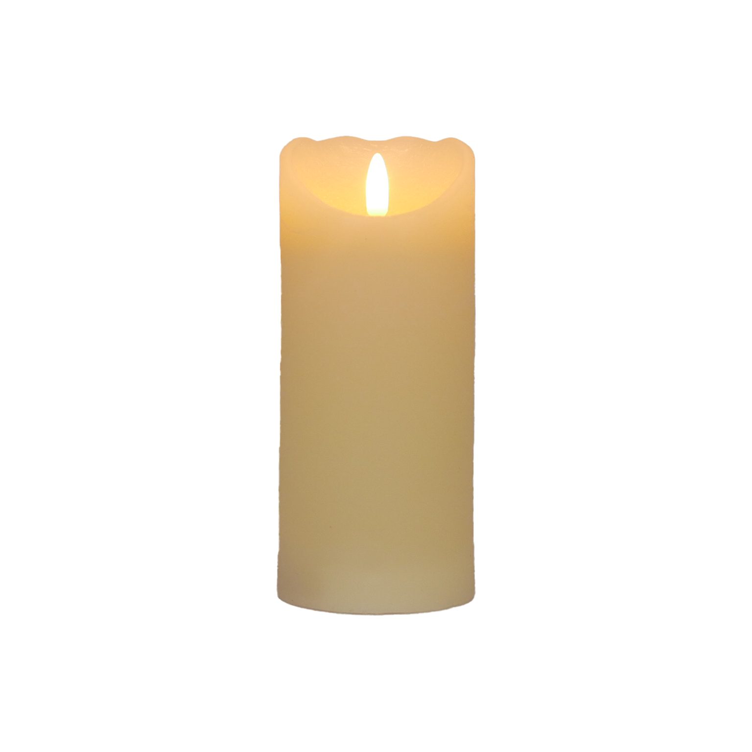 LED-Kerze LED Echtwachskerze mit flackereffekt und Timer H:12.5 x Ø 7.5 cm