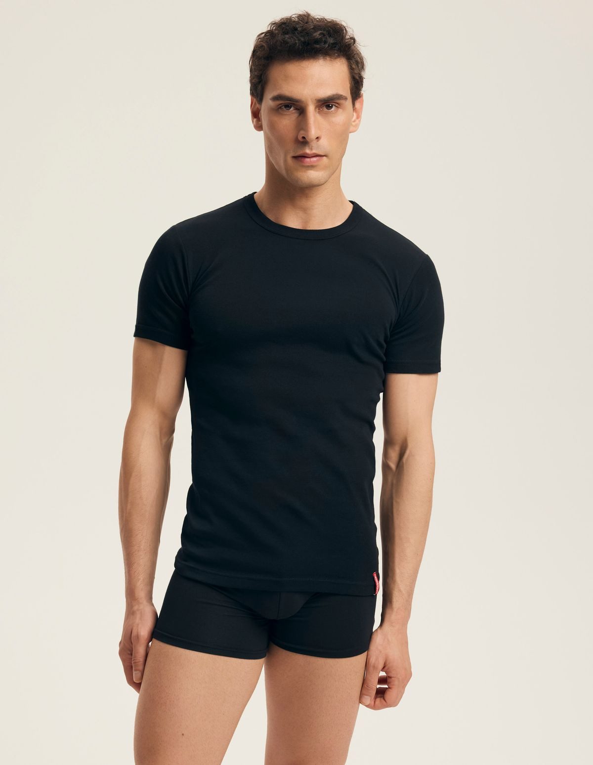 Henderson T-Shirt Slim-Fit-Baumwoll-T-Shirt mit Rundhals, BT-100