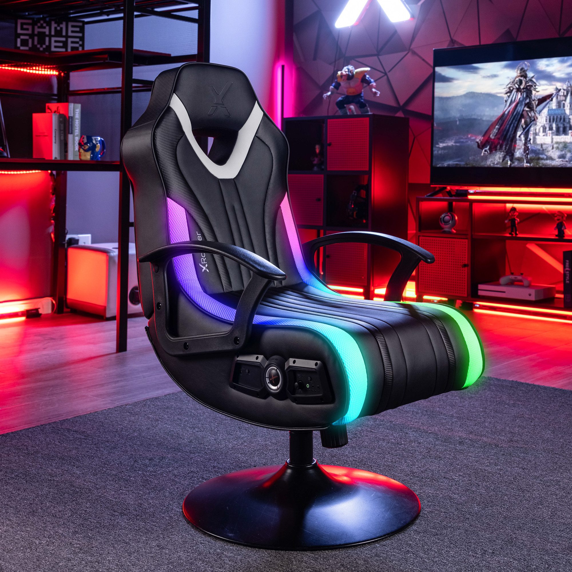X Rocker Kindersessel Fury RGB 2.1 Gaming Sessel mit RGB Beleuchtung & 2.1 günstig online kaufen