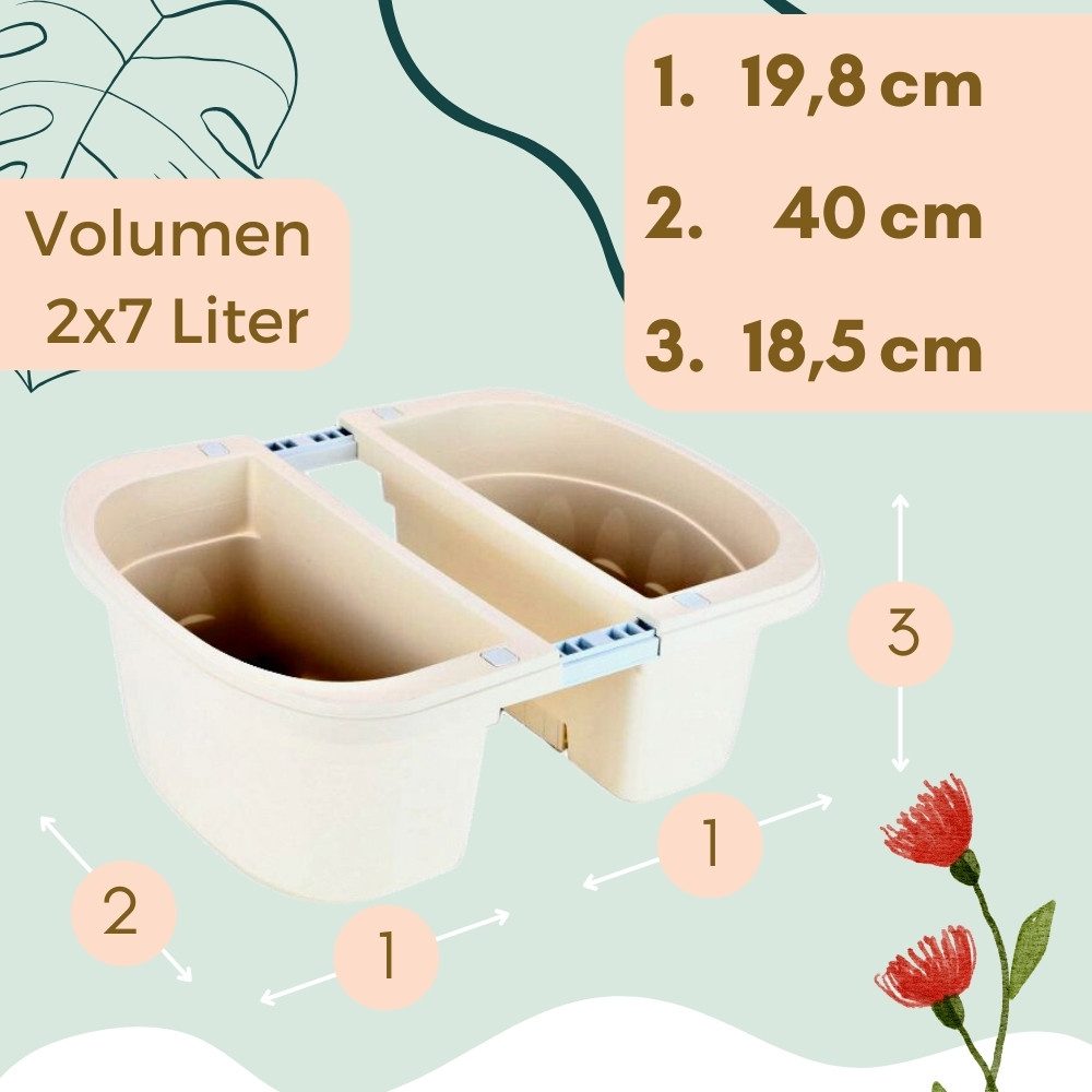 GarPet Blumenkasten Blumenkasten Beidseitig Doppelseitig Balkonkasten günstig online kaufen