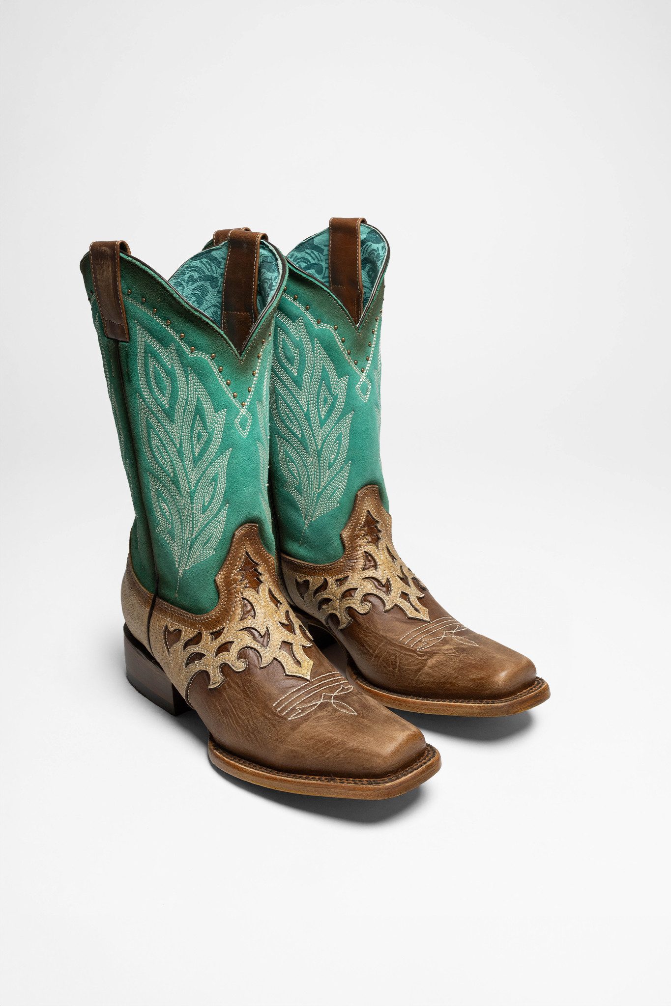 Corral Boots Z5131 Braun Türkis Cowboystiefel Rahmengenähte Damen Westernstiefel