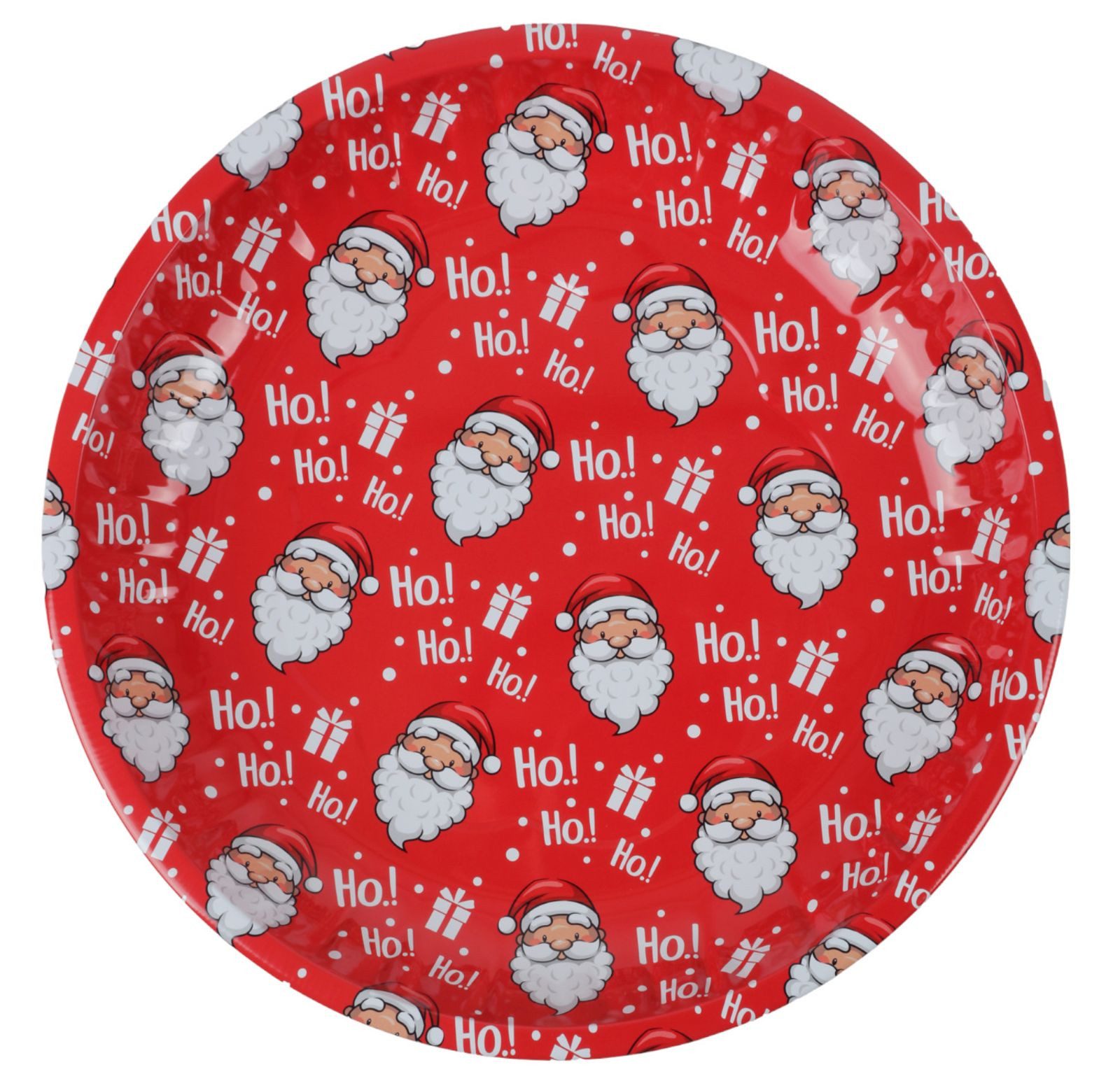 BURI Dekofigur Weihnachtsteller 26 cm Plätzchenteller Adventsdeko Nikolausteller