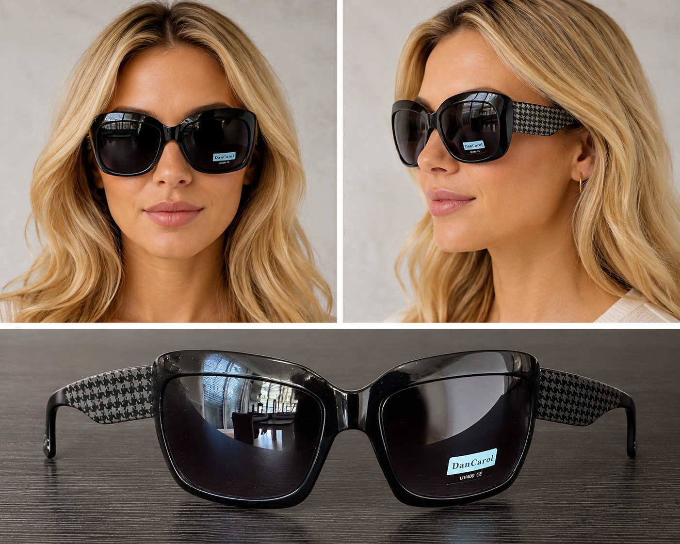DanCarol Sonnenbrille DC-226-Modische Sonnenbrille-für Damen, mit großen Gläsern