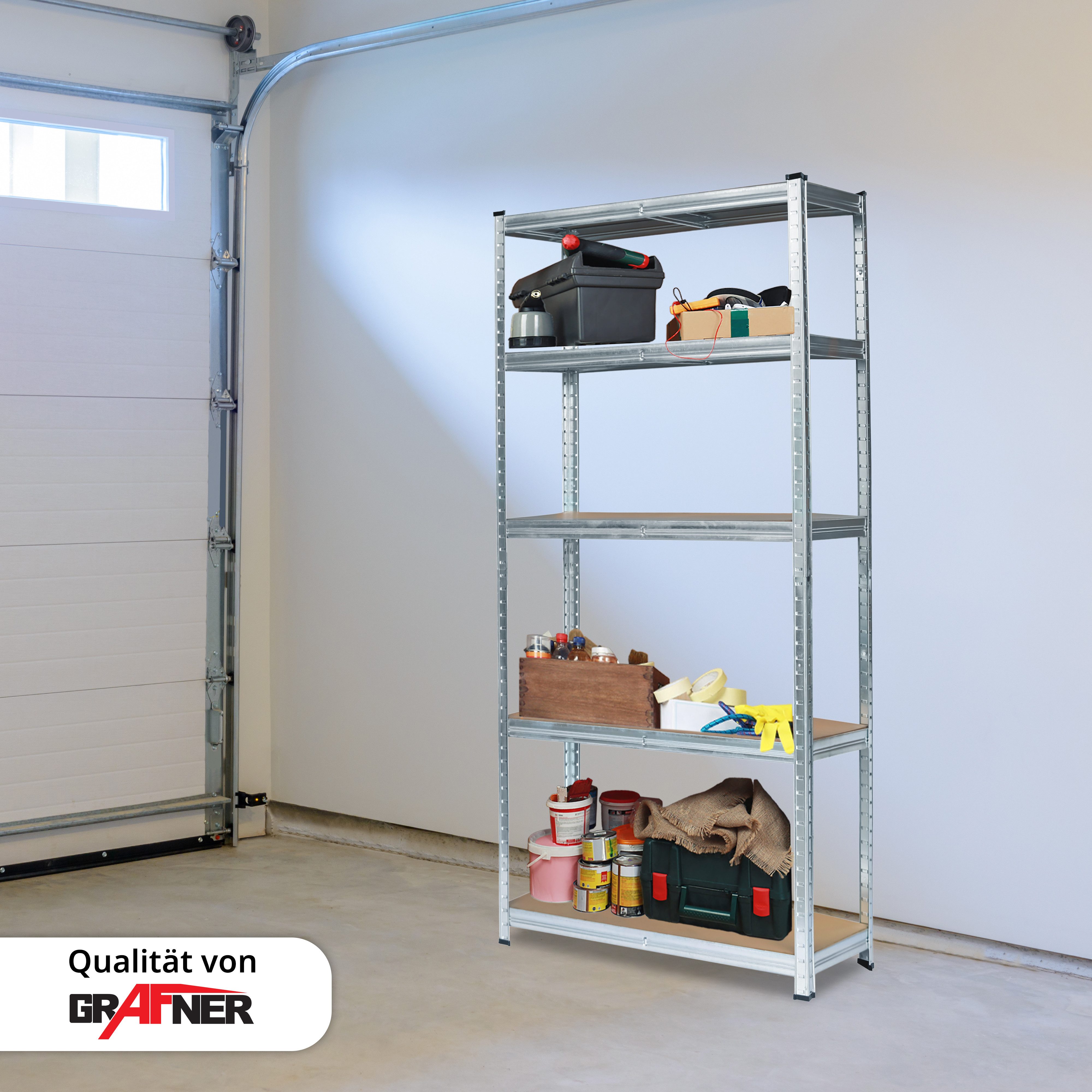 Grafner Schwerlastregal Schwerlastregal Lagerregal 5 Etagen MDF Böden, 5 Et günstig online kaufen