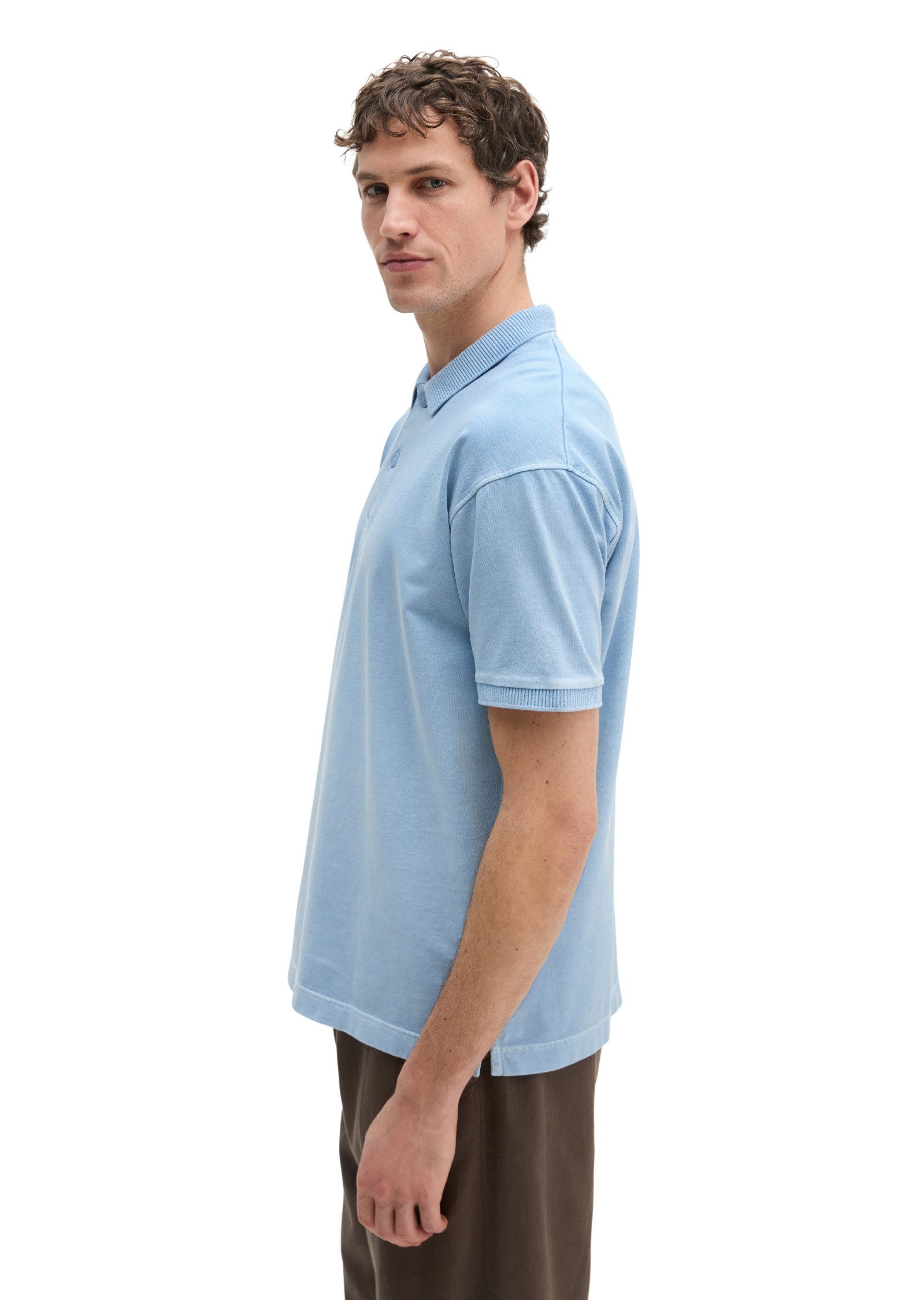 Marc O'Polo Poloshirt aus schwerem Bio-Baumwoll-Jersey