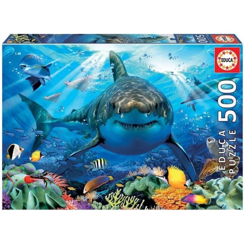 Educa Puzzle Großer Weißer Hai Puzzle 500pcs, Puzzleteile