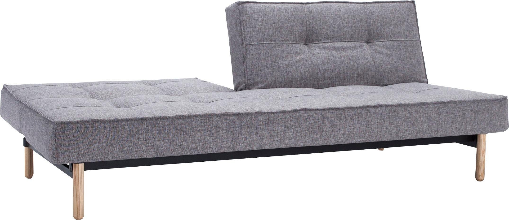 INNOVATION LIVING ™ Schlafsofa Splitback, mit Stem Beinen, in skandinavischen Design grey | grey