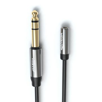 JAMEGA 0,1m Stereo Klinken Adapter 3,5mm Klinken Buchse auf 6,3mm Klinken Audio-Adapter