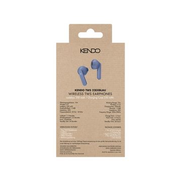 Kendo In-Ear Kopfhörer TWS 22EXSW blau (Bluetooth, kabellos, USB-C) wireless In-Ear-Kopfhörer