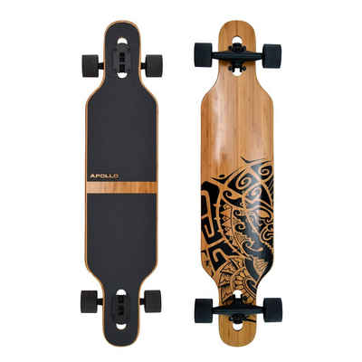 Apollo Longboard Twin Tip DT Longboard 38", aus Holz mehrlagig verleimt für Idealen Flex & Stabilität