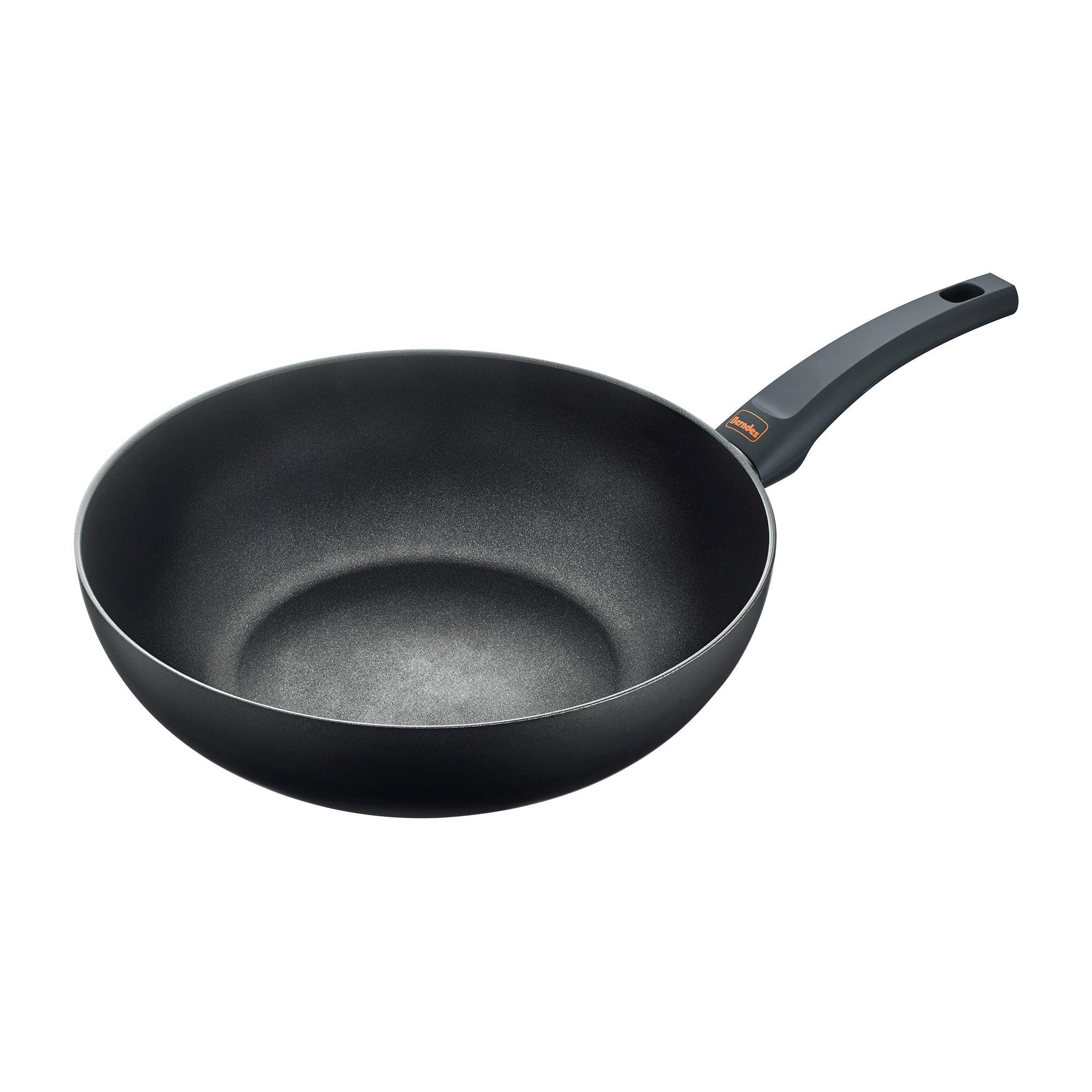 Berndes Wok mit Glasdeckel 30 cm, Aluminium, schwarz - Special+, Aluminium