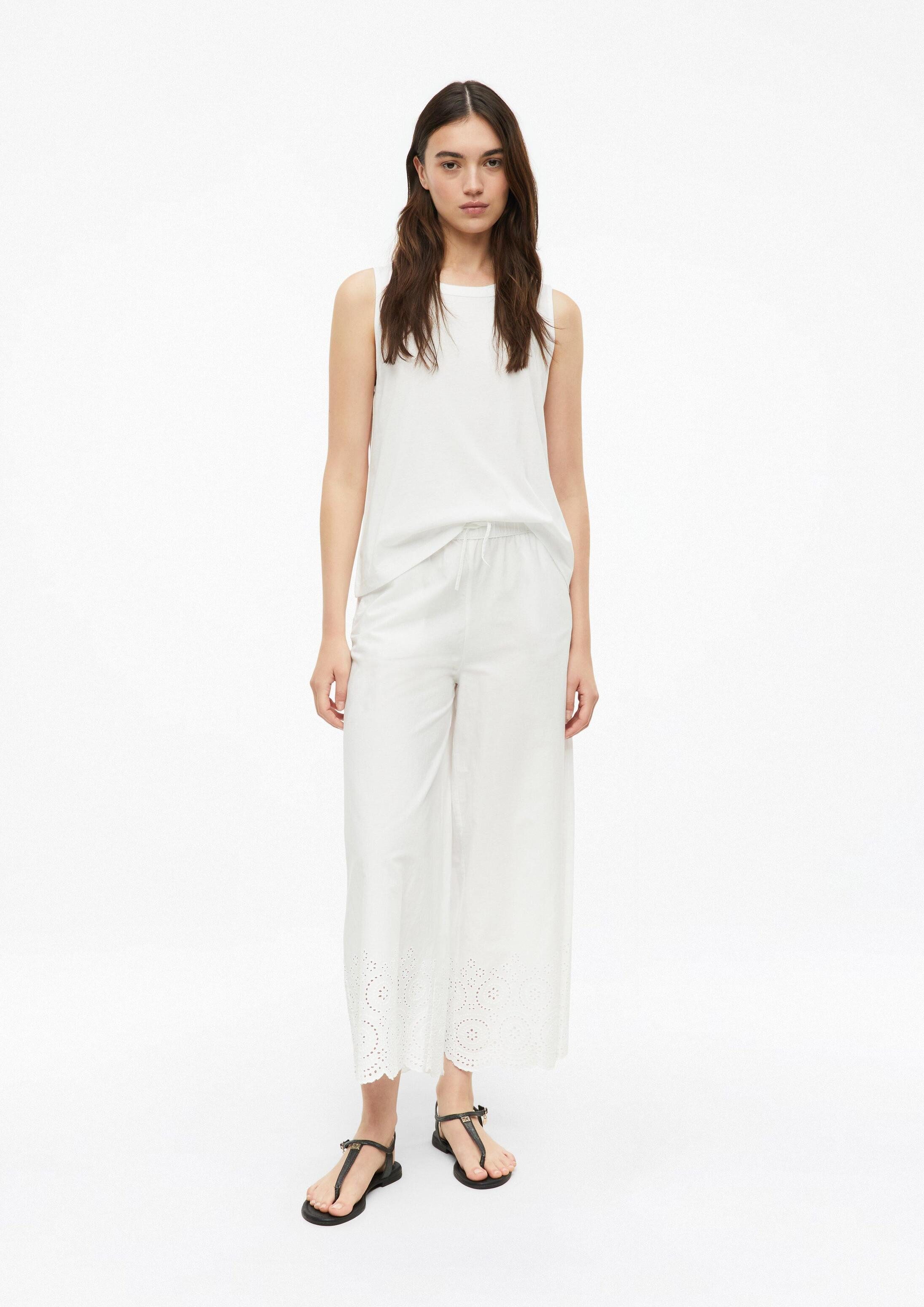 s.Oliver Culotte Hose Baumwollculotte mit Lochstickerei