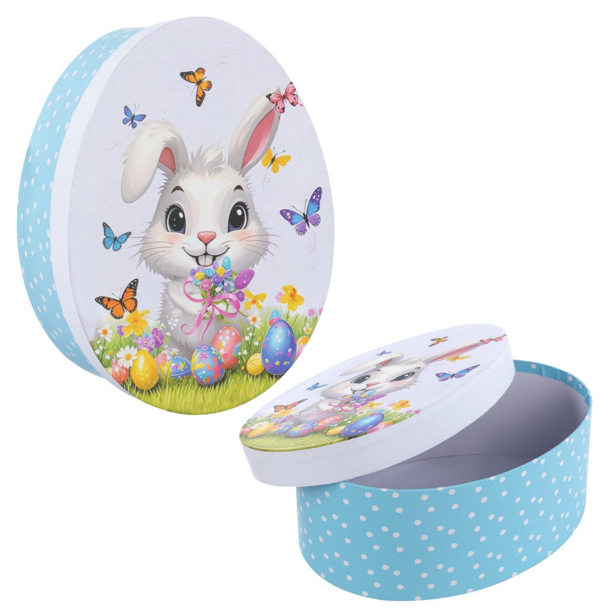 Idena Geschenkbox Geschenkbox Ostern - oval, 16,5 x 22 x 8,5 cm