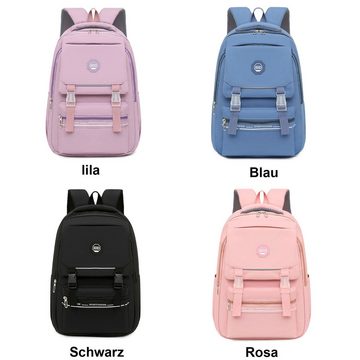 HAUSS SPLOE Schulrucksack Laptoprucksack Studententasche Schulranzen Wasserbeständig tasche (1 Stück Laptop Notebook Tasche Schule Uni Rucksack, für bis 15,6-Zoll Laptop, Backpack mit Laptopfach, 47 × 32 × 22 cm), für Herren Damen Schüler Teenager Studenten Jungen Freizeit Arbeit