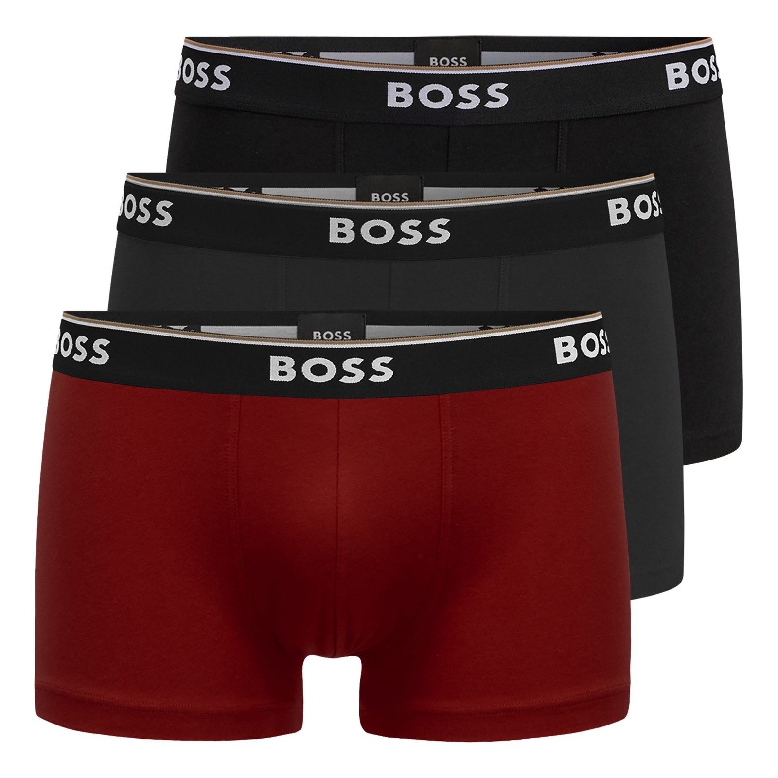 BOSS Trunk Cotton Stretch (3-St) mit umlaufend eingewebtem Markenschriftzug günstig online kaufen