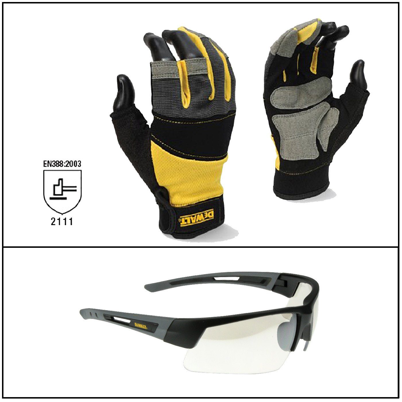 DeWalt Montage-Handschuhe Set DPG214LEU + DPG100-9DEU