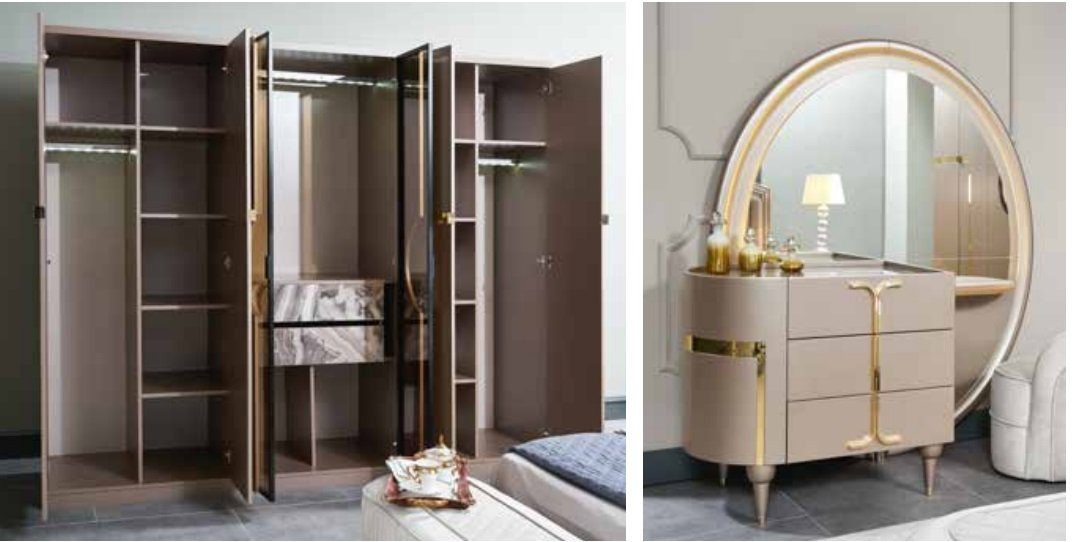JVmoebel Möbel Italienische Kleiderschrank Schrank Schlafzimmer Luxus Kleiderschrank