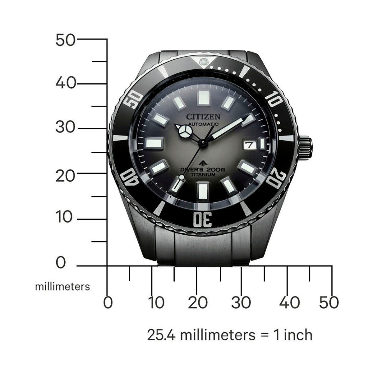 Citizen Automatikuhr Promaster Fujitsubo Mechanical Diver NB6025-59H, Armbanduhr, Herrenuhr, Titan, bis 20 bar wasserdicht, Saphirglas