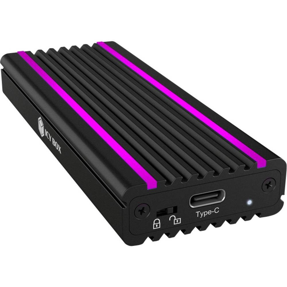 Festplatten-Gehäuse USB Type-C™ Gehäuse für M.2 NVMe SSD mit RGB