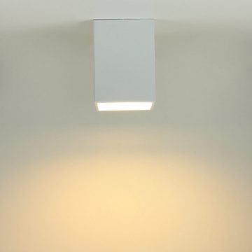 Licht-Erlebnisse Deckenleuchte DOWNLIGHT, ohne Leuchtmittel, Weiß GU10 Metall Modern Wohnzimmer