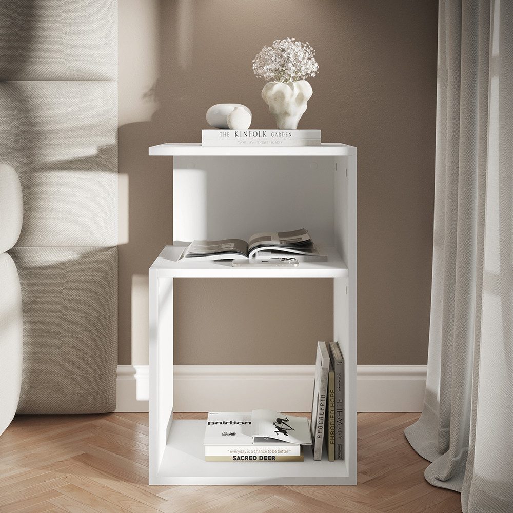 Nachtschrank Elios, Weiß, 40 x 65.3 cm