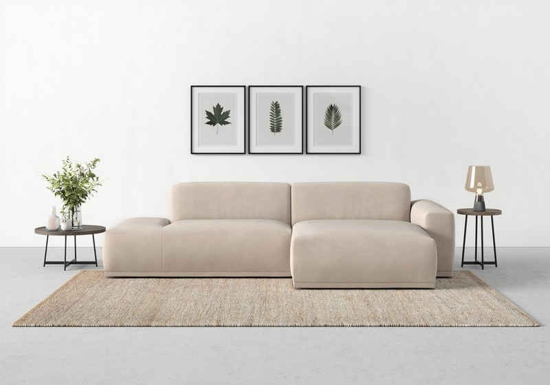 TRENDMANUFAKTUR Ecksofa Braga, 2 Teile, in moderner Optik, mit hochwertigem Kaltschaum, in Cord bestellbar