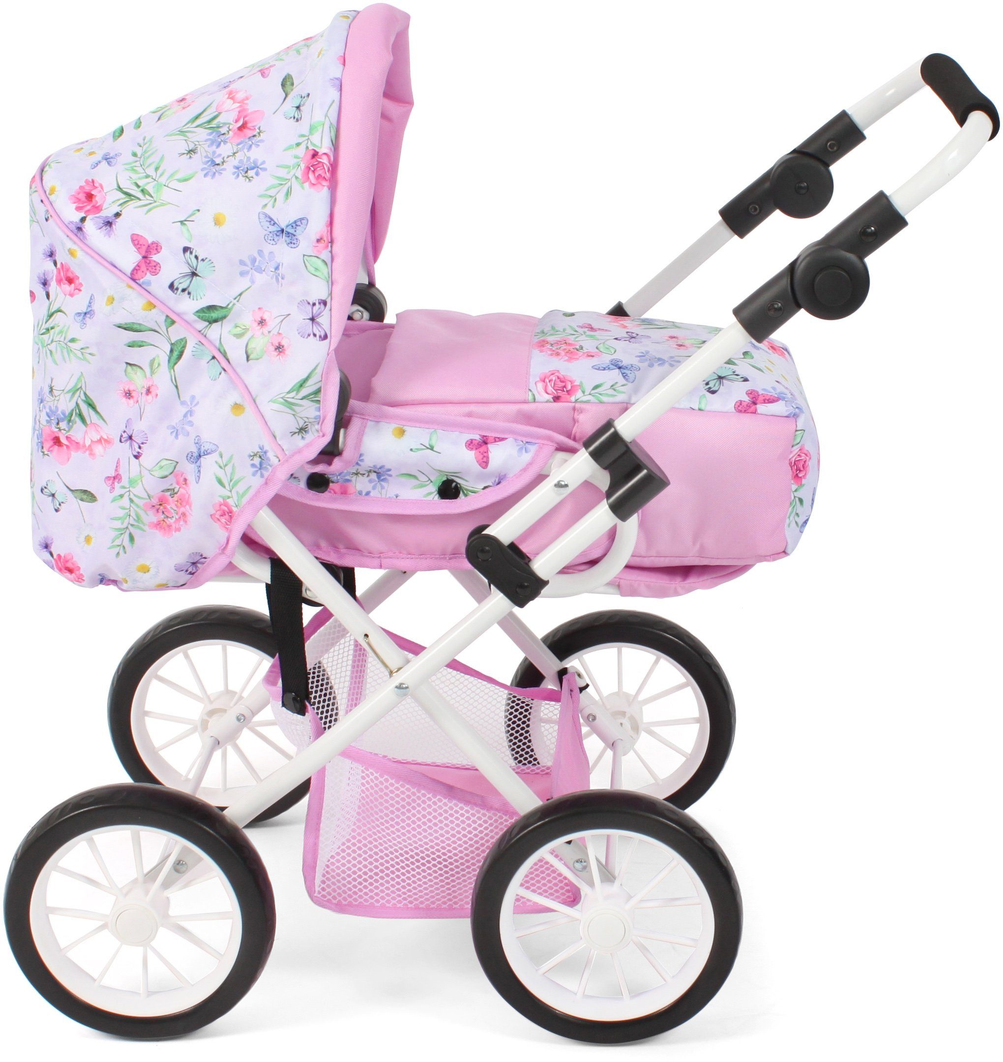 CHIC2000 Kombi-Puppenwagen Leni, Flowers, mit herausnehmbarer Tragetasche günstig online kaufen