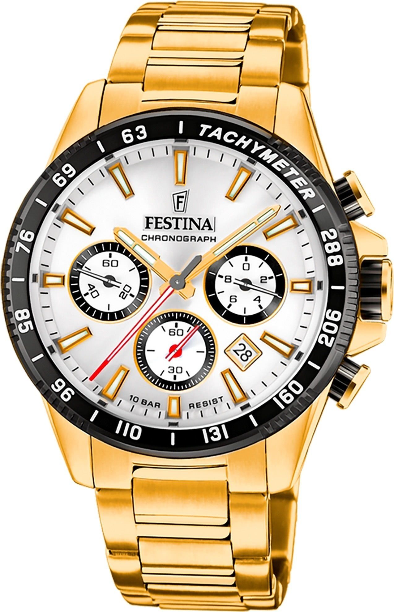 Quarzuhr Festina Herrenuhr Timeless Chronograph