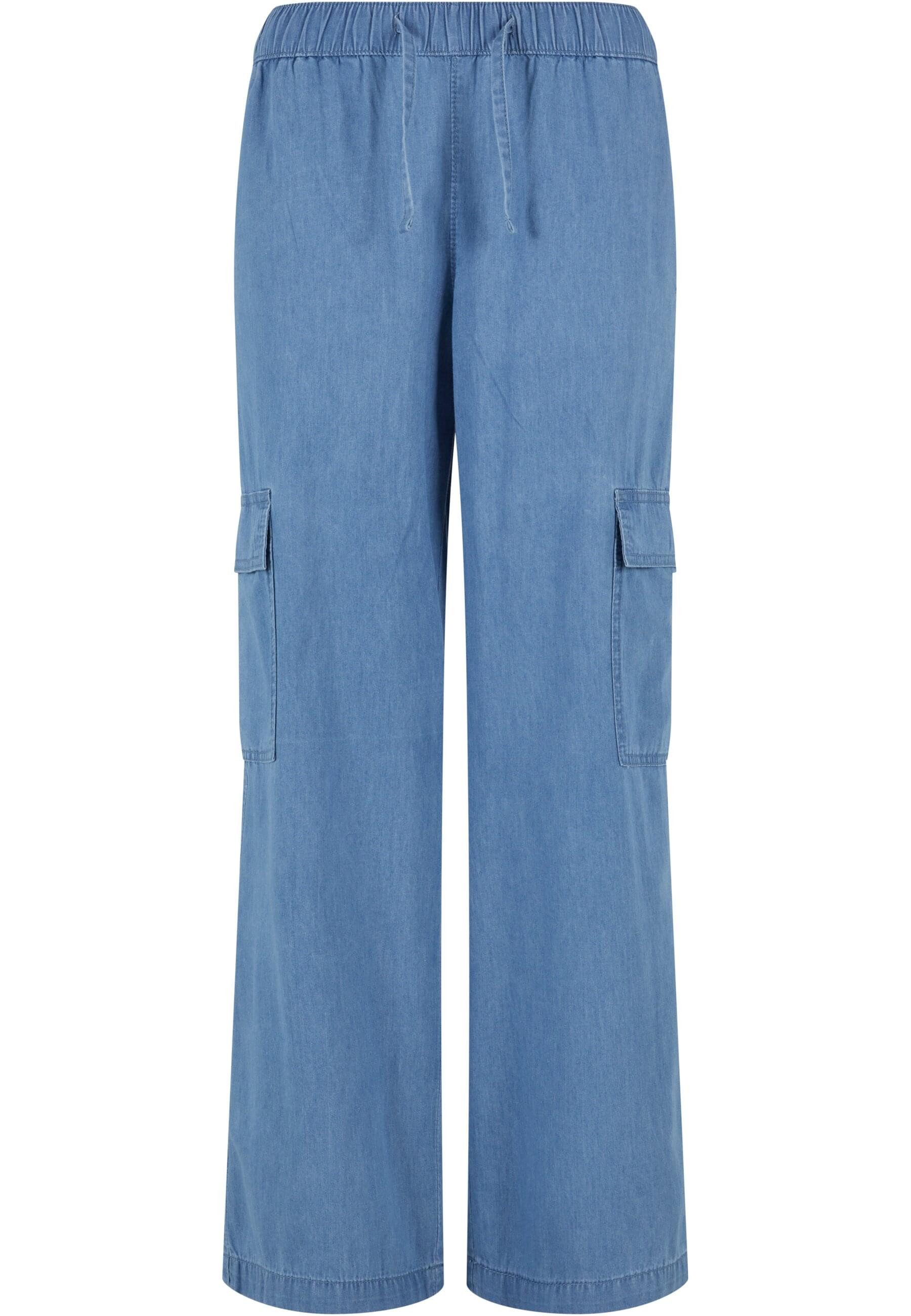 URBAN CLASSICS Cargohose Urban Classics Damen Ladies Light Denim Cargo Pant günstig online kaufen