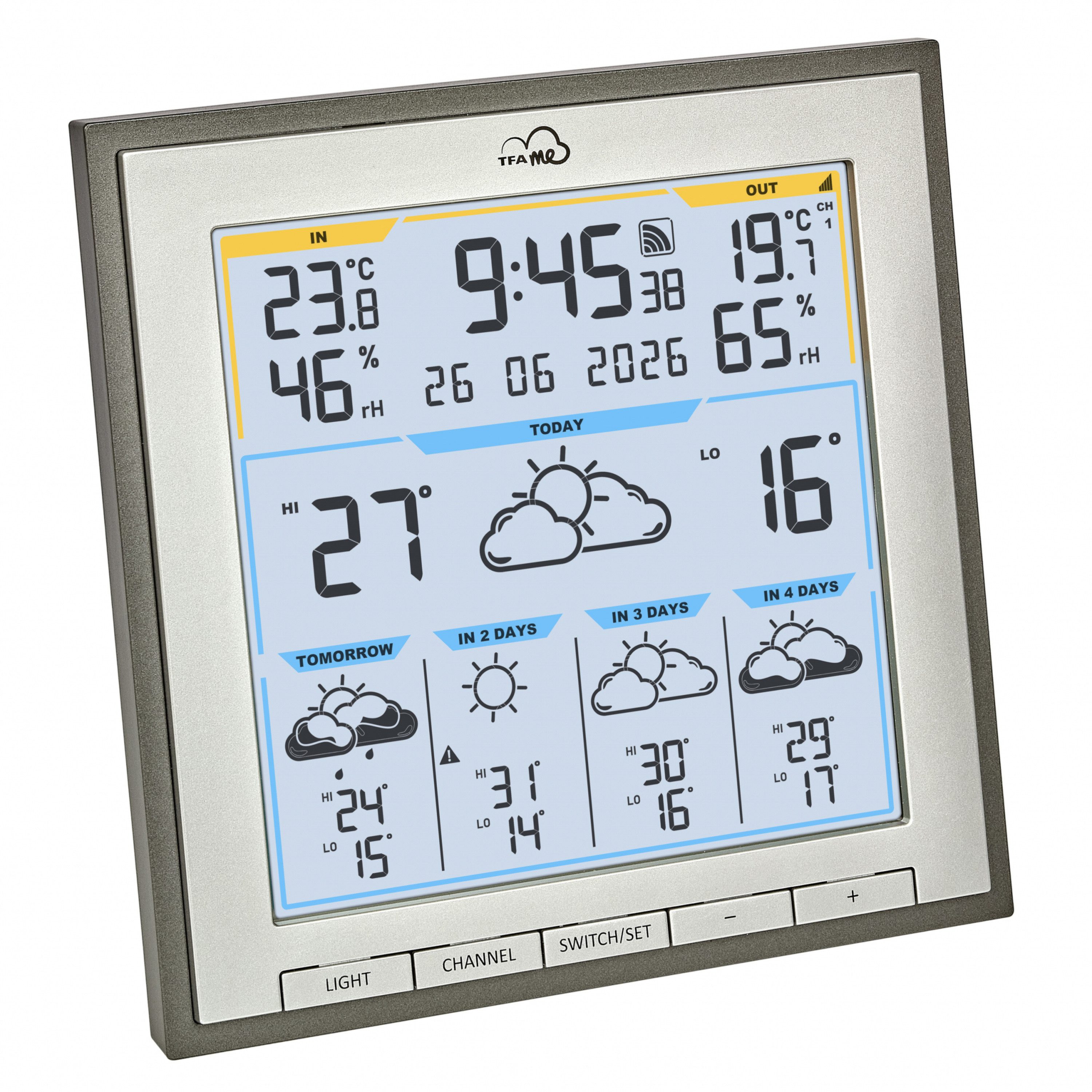 TFA Dostmann WLAN TFA 35.8105 TFA.me ID-08, mit 5 Tage Wettervorhersage Funkwetterstation
