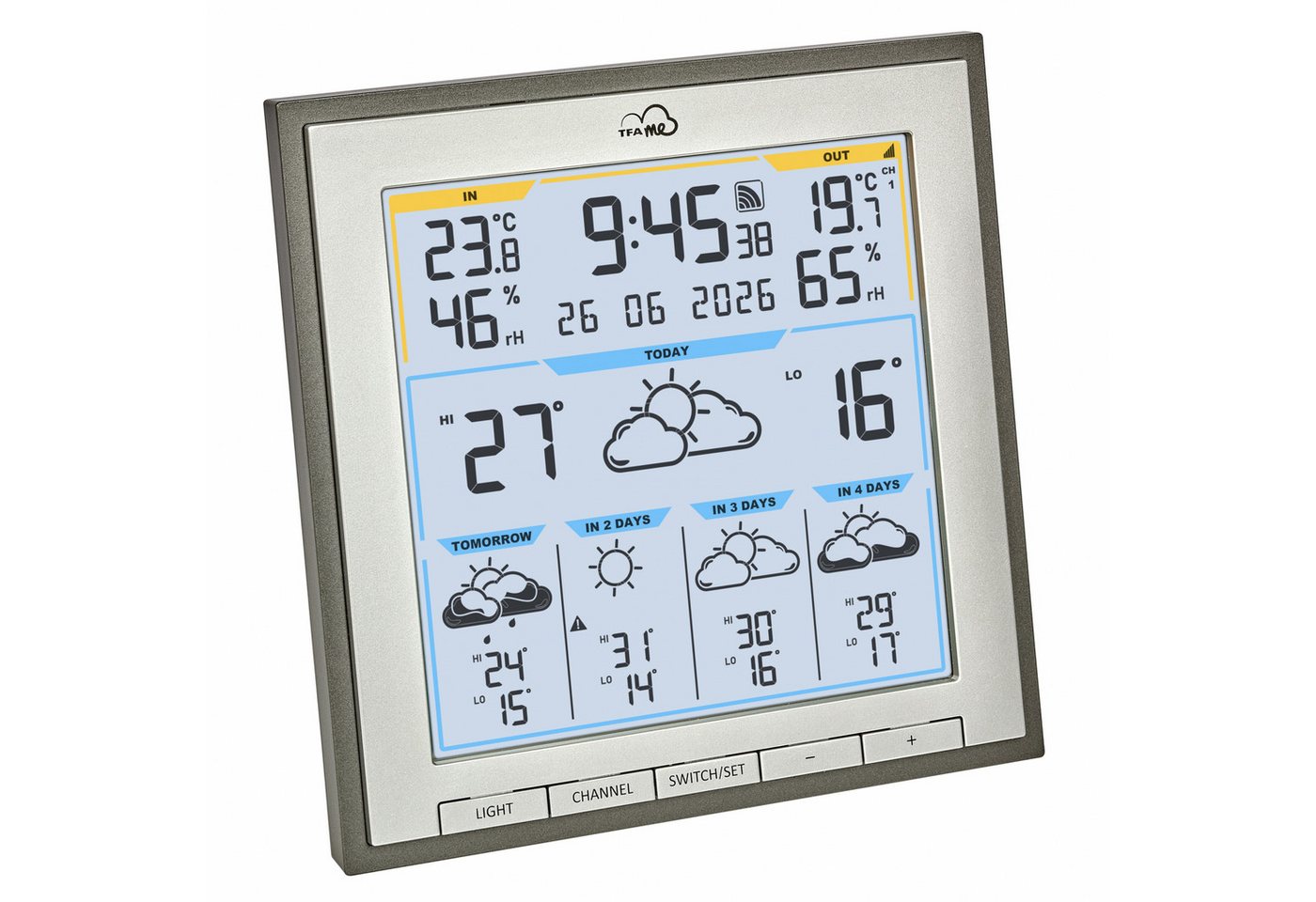 TFA Dostmann WLAN TFA 35.8105 TFA.me ID-08, mit 5 Tage Wettervorhersage Funkwetterstation