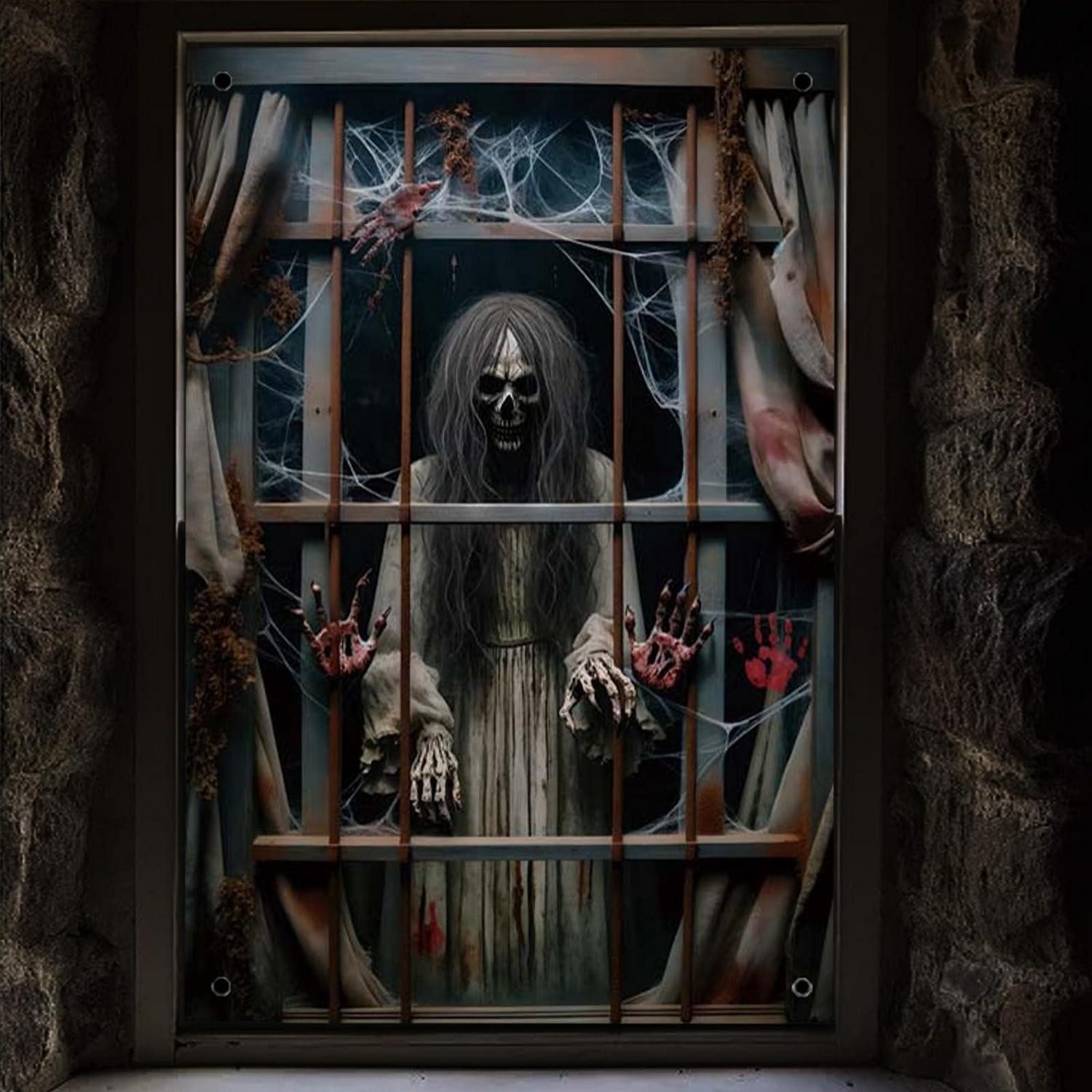 LuxusKollektion Fensterdekoration Halloween Fensterdeko Geist 120x80cm