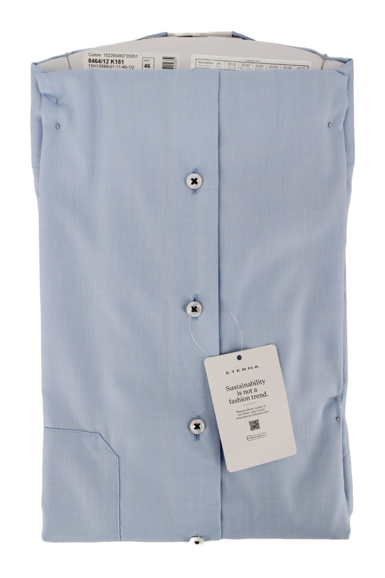 Eterna Businesshemd Hemd 8464 K181 mittelblau günstig online kaufen