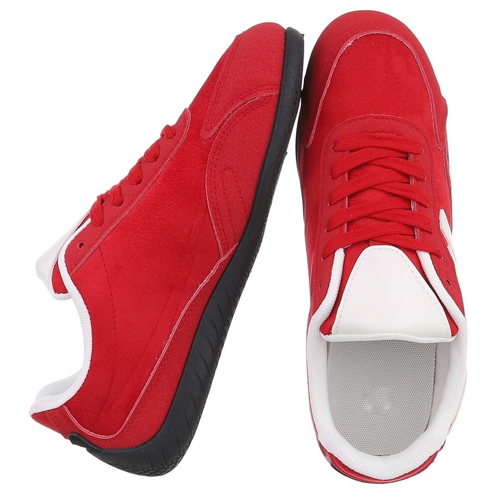 Ital-Design Moderne Damen Sneakers mit Komfort für Alltag und Freizeit Sneaker (90033102) Flach Sneakers Low in Rot