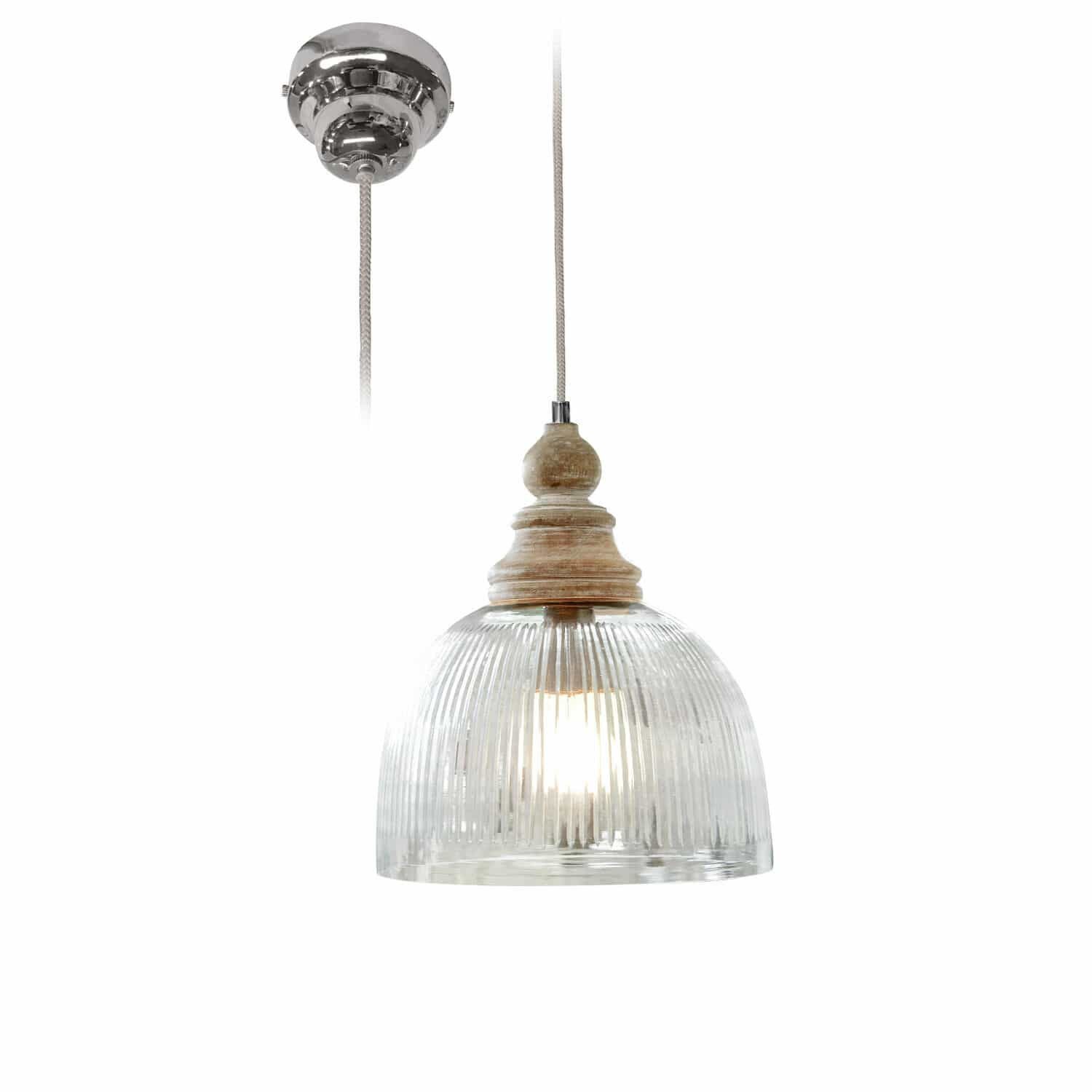Mirabeau Hängeleuchten Hängelampe Lezáun klar/braun