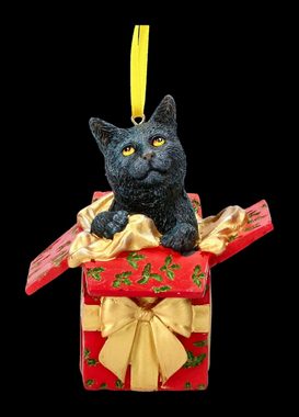 Figuren Shop GmbH Christbaumschmuck Christbaumschmuck - Katze aus Geschenk - Lisa Parker - Weihnachten Deko (1-tlg)