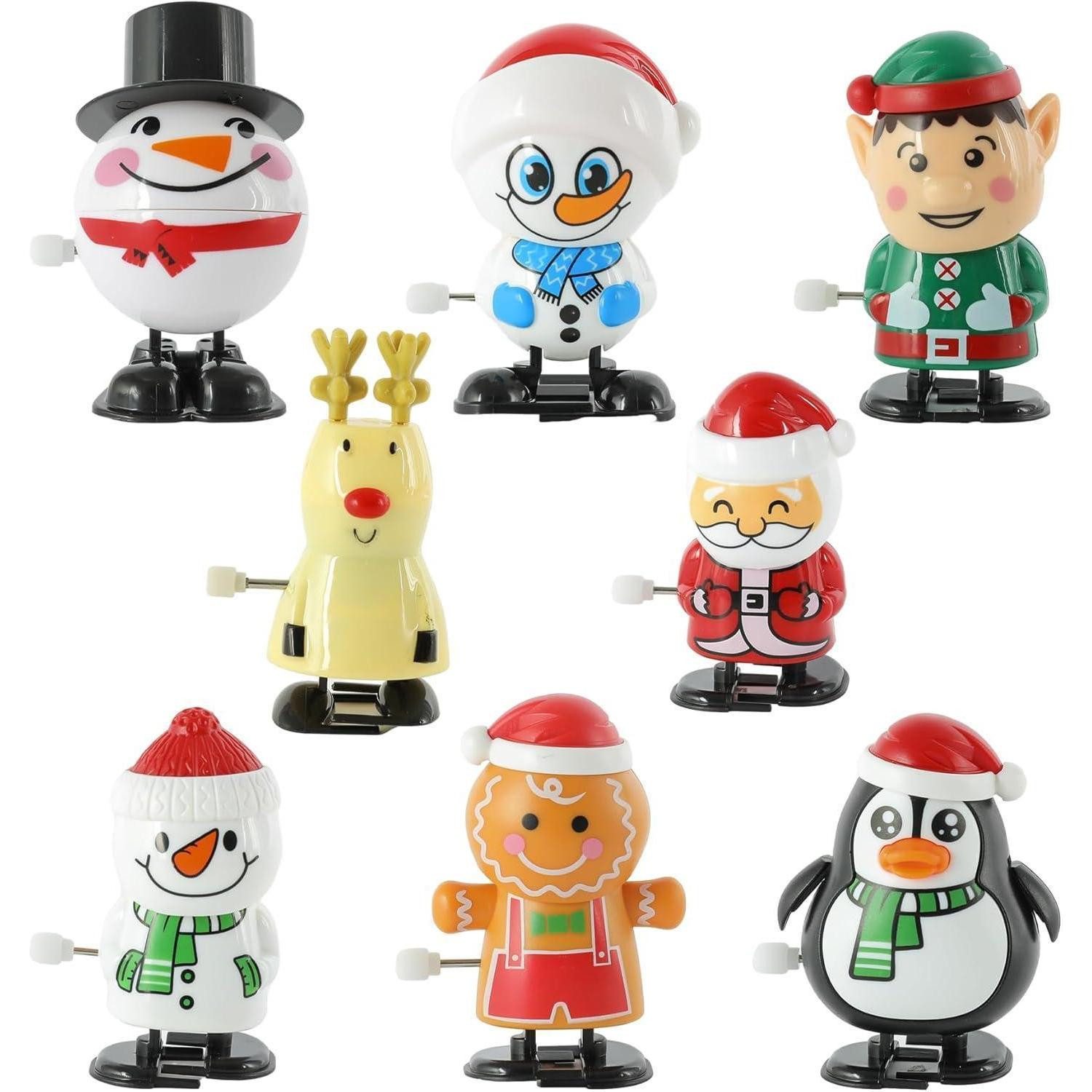 LuxusKollektion Baumbehang Weihnachts-Aufziehspielzeug für Kinder & Erwachsene 8 Stück Uhrwerk